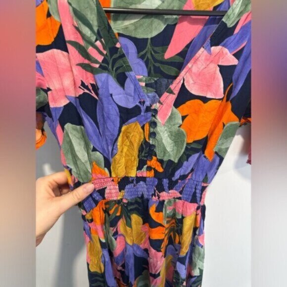 Anthropologie Abel The Label Leonard Maxi DressFloral Boho Vibrant Women - Picture 4 of 10